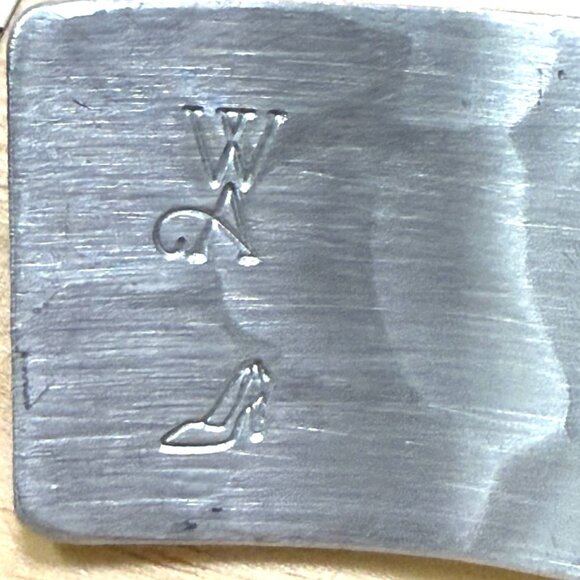 Silver Tone Cuff Bracelet Art Deco, Southwestern, Artisan, Hammered, Chunky - Picture 6 of 9